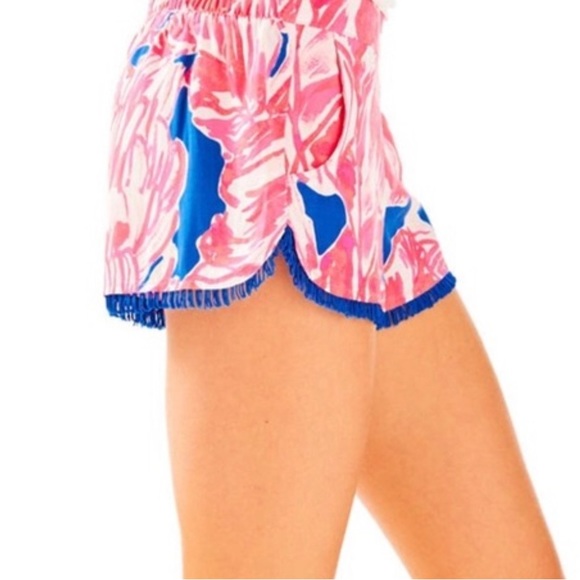 Lilly Pulitzer Cocoa Short Tiki Pink Beach Bliss Shorts NWT Large - Picture 10 of 11